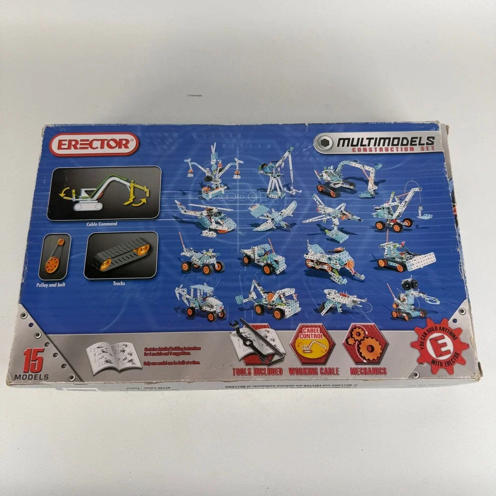 Erector Meccano Multimodels 15 Model Construction Set 250+ Pcs 836515E 2012